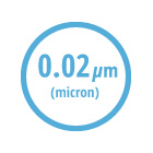 Ικανότητα φίλτρανσης 0.02 μm / υπερφίλτρανση (UF)